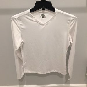 Adidas White Long Sleeve Drifit