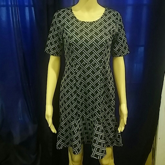 NY Collection Jacquard Flource Dress