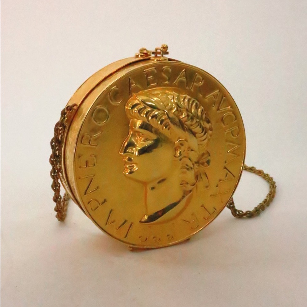 H. Rosenfeld Caesar gold coin Minaudière purse