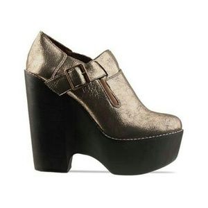 Jeffrey Campbell bronze platform shoes