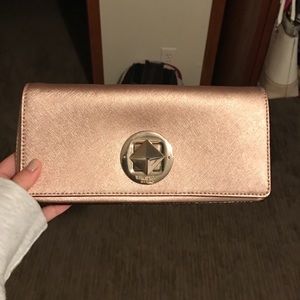 Gold Kate Spade Clutch