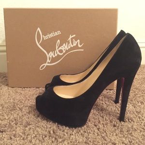 Louboutin 120 vendome velour heels
