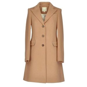 Trou Aux Biches Wool Cashmere Coat (Camel / Tan)