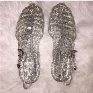 Clear ALDO Glitter Jelly Sandals