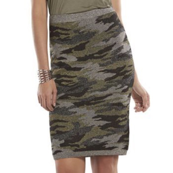 Jennifer Lopez Skirts | Camo Knit Skirt 