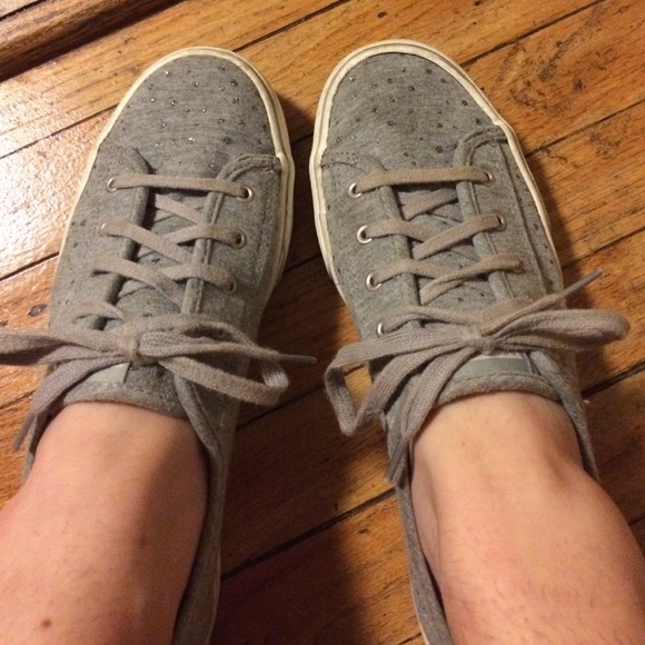 Keds grey and silver sparkly sneakers
