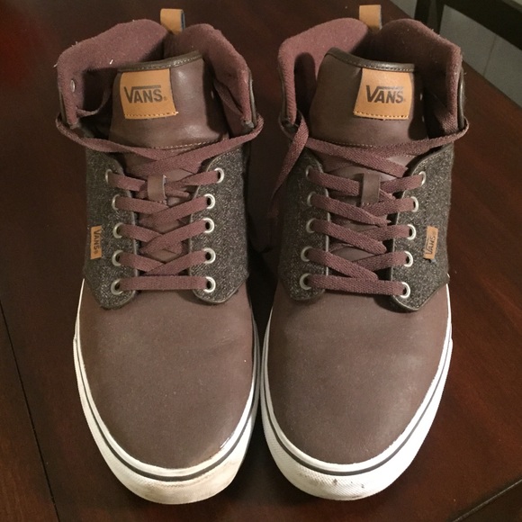 Men's brown leather vans!