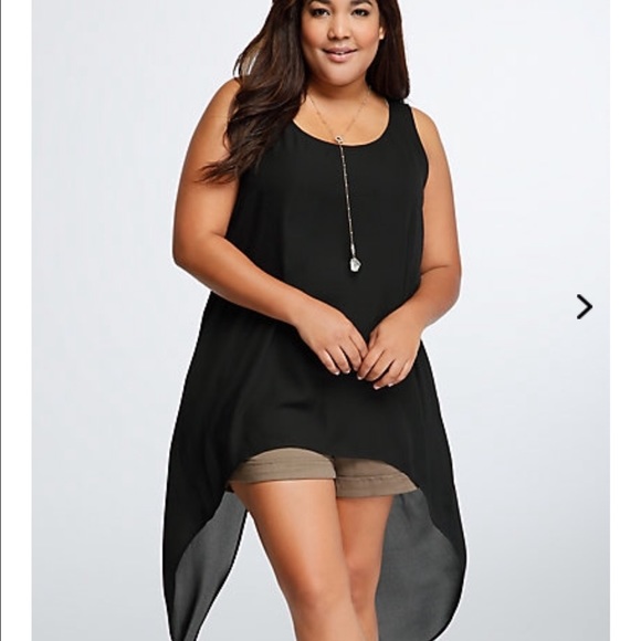 Torrid hi lo chiffon top