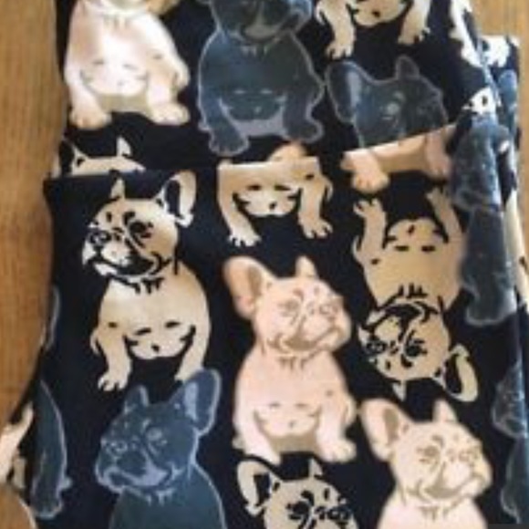 Lularoe tall and curvy French bulldog leggings