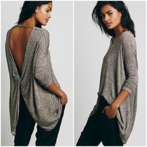 FREE PEOPLE HACCI TWIST BACK ASYMMETRICAL SWEATER