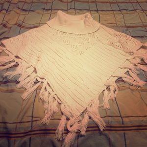 Knitted Turtleneck Poncho