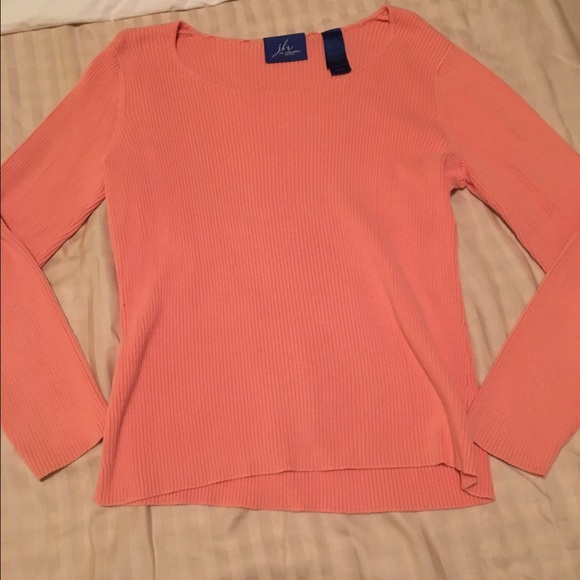 Peach ribbed sweater