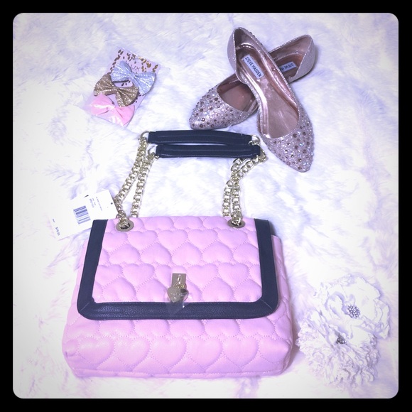 Betsey Johnson Handbags - πSALE BETSEY JOHNSON Pink and Black Satchel -BG-9 Betsey Johnson Handbags - πSALE BETSEY JOHNSON Pink and Black Satchel -BG-9