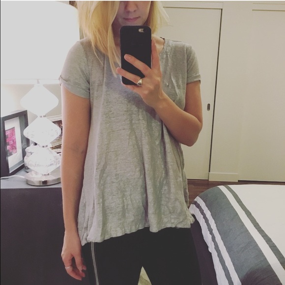 Anthropologie metallic tunic t-shirt