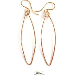 Thin 14k Rose Gold Hoops