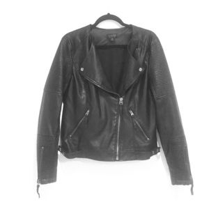 Topshop black leather jacket