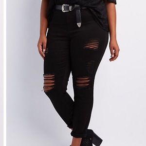 NWOT Charlotte Russe Distressed Jeggings