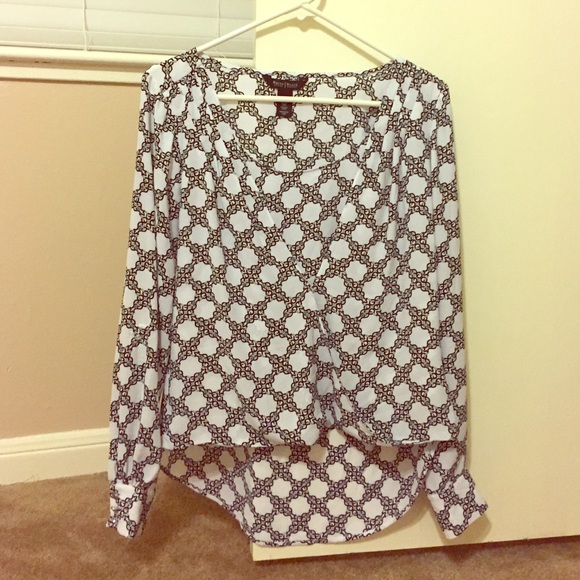 White House - Black Market Black, White, Teal Top