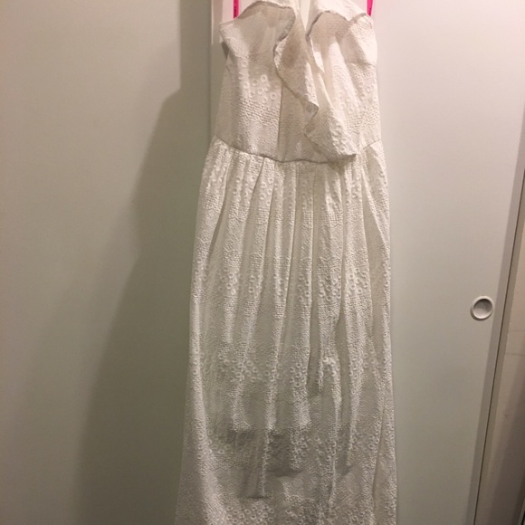 White Halter Betsey Johnson Maxi Dress