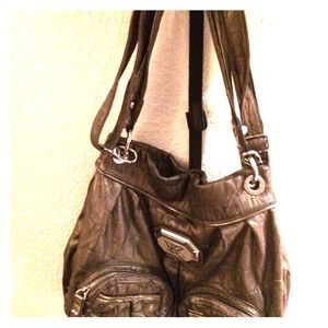 Kathy Van Zeeland bronze purse