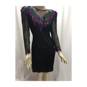 Cocktail evening sequin dress