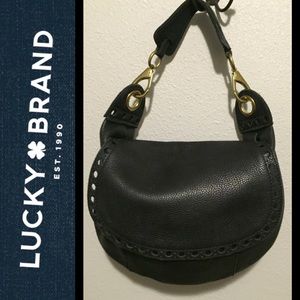 Vintage LUCKY 🍀 Brand black/leather bag