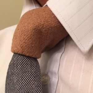 Golden Brown Center Pieced Tie for Men