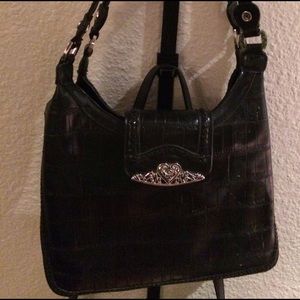 Kathy Van Zealand black leather purse