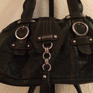 Xoxo black leather purse