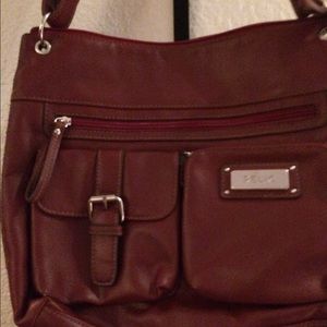 Relic red leather purse