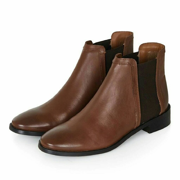 🦃SALE🦃New Topshop Keeper Brown Chelsea Boots - Picture 2 of 4