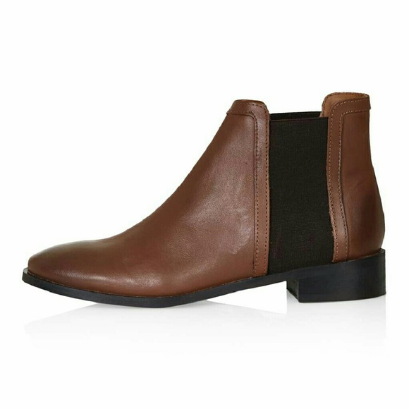 🦃SALE🦃New Topshop Keeper Brown Chelsea Boots - Picture 3 of 4