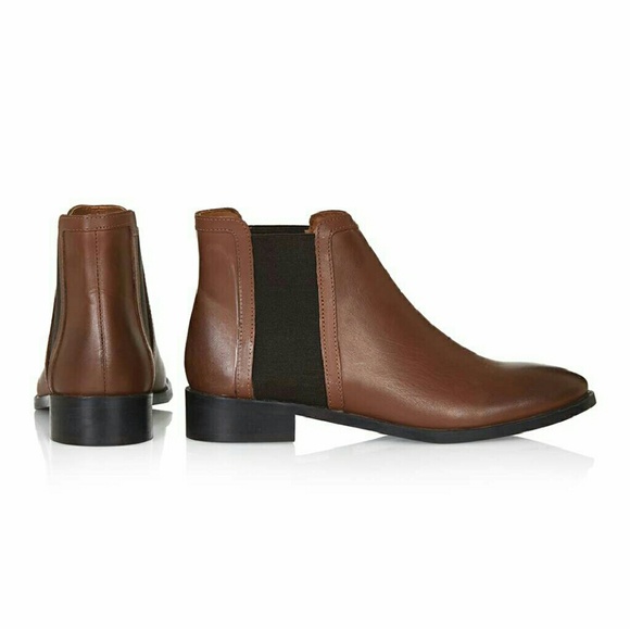 🦃SALE🦃New Topshop Keeper Brown Chelsea Boots - Picture 4 of 4