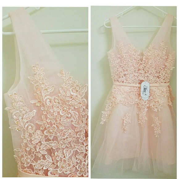 🎉🎊2 LEFT!🎉🎊 Pink short dress bridesmaid prom - Picture 4 of 4