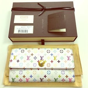 Authentic Louis Vuitton Multicolor Sarah Wallet