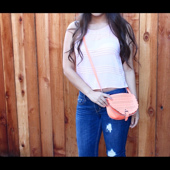 American Eagle Outfitters Handbags - American Eagle Neon Orange Crossbody