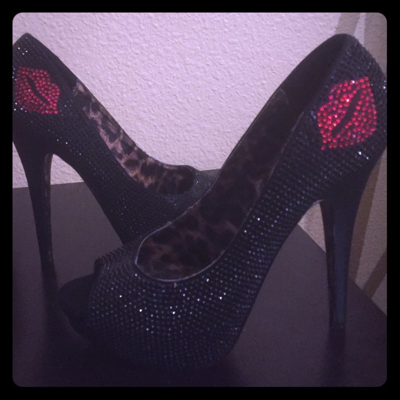Betsey Johnson "Glitzeee" Rhinestone Pumps