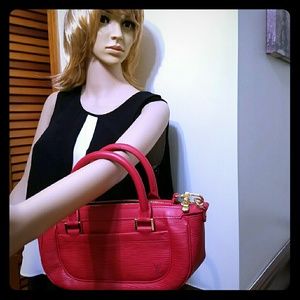 Authentic Louis Vuitton Red Epi Leather Dhanura PM
