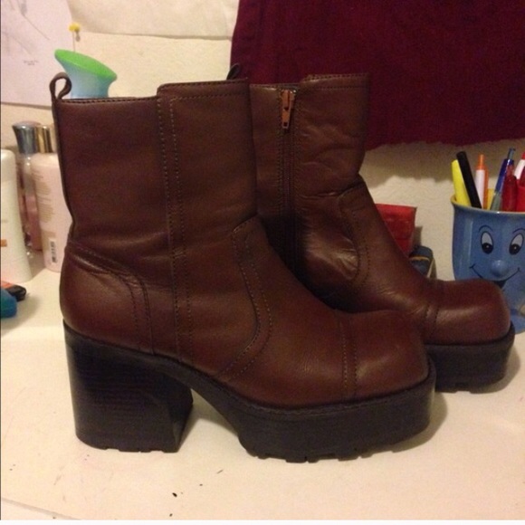Brown Platform Boots