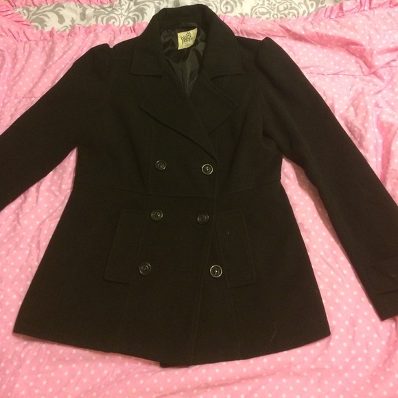 Basic black winter coat