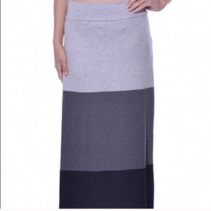 Color block maxi skirt