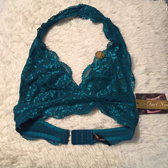 Other - Tart Noir Teal Lace Halter Bralette NWT