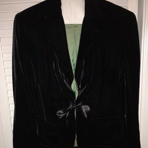 Black Velvet Fitted Blazer