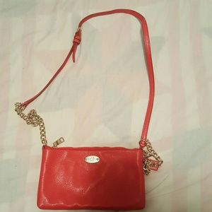 COACH Red/Orange Leather Crossbody