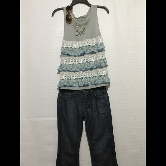 Blue and Gray tank top shirt - Picture 2 of 4
