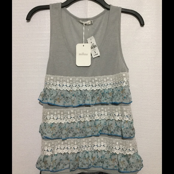 Blue and Gray tank top shirt - Picture 4 of 4