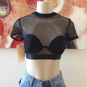 Black crop top