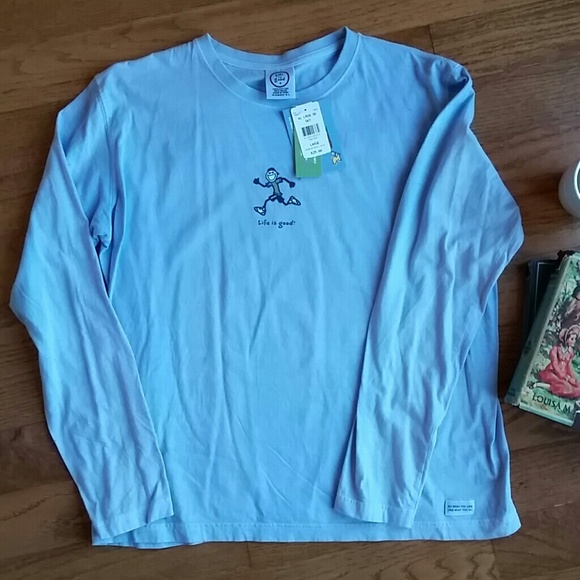 Life is good Women's large long sleeve t