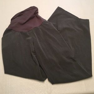 Dark gray maternity dress pants