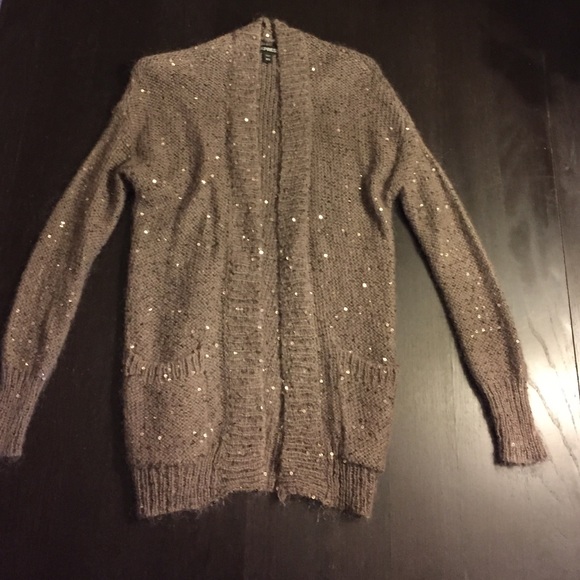 Cardigan sweater with sequins
